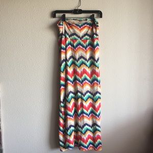 Zenobia Colorful Chevron Maxi Skirt